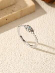 MODIAN D Color Moissanite Crown Stackable Ring 925 Sterling Silver Minimal Wave Tiara Thin Delicate Rings For Women Jewelry - Perak - View 9