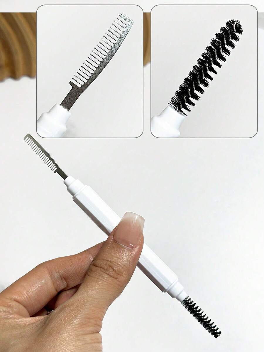 Eyebrow Brush, Eyebrow Comb, Spiral Brush, Fine-Tooth Small Comb, Eyebrow Grooming Tool, Mascara Comb, Eye Makeup Brush - Multicolor - View 1