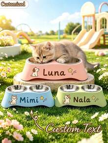 Mangkuk Hewan Peliharaan yang Dipersonalisasi, Mangkuk Hewan Peliharaan dengan Nama yang Disesuaikan, Serbaguna untuk Makanan dan Air, Melindungi Leher, Cocok untuk Kucing, Anjing, dan Hewan Peliharaan Lainnya, Pilihan Ideal untuk Makanan dan Air, Hadiah Kenang-kenangan yang Sempurna untuk Semua Ras Hewan Peliharaan - MultiWarna - View 1