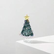 Zibo Glass Christmas Tree Handmade Glass Craft Ornament Home Decor Desktop Christmas Gift - Multicolor - View 9
