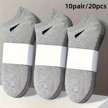 10 Pairs Unisex Breathable Socks, Lightweight Random Solid Color Minimalist Design, Elastic And Durable, Suitable For Sports, Casual And Daily Wear, Comfortable And Convenient, Presenting A Minimalist Style - Multicolor - View 13