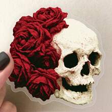 50Pcs Clear Dark Vampire Halloween Stickers, Gothic Red‑Tone Spooky Decals For Gift Wrapping Journal Water Bottle Craft Deco - 50pcs/set - View 5