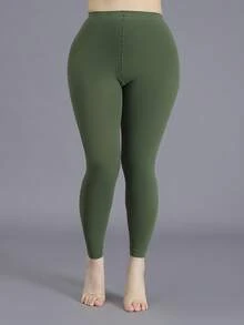 1 Par de Meia-Calça Opaca Verde Escuro 80D Feminina, Alta Elasticidade, Macia e Confortável, para Uniforme JK Lolita, Adequada para Uso Casual Diário e Festa - Verde Escuro - Visão 2