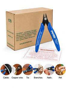 1pc Blue Flat Side Cutter Pliers Professional Jewelry Tool Set Suitable For Trimming, Beading And Cutting, Metal Wire Cutting Pliers - Blue - View 1