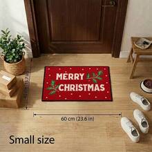 1pc Christmas English Letter Slogan Rug, Minimalist & Elegant, Festive Atmosphere, Versatile & Timeless, Suitable For Entryway/Bedside/Hallway, Non-Slip Bottom, Wear-Resistant & Pressure-Resistant, Quick-Absorbing, Soft & Comfortable, Perfect For Foyer, Living Room, Kids Room, Balcony And Christmas Party Scenes - Mustard Yellow - View 11