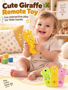 1pc Newborn Silicone Teething Toy, Cute Animal Remote Control Teether, Baby Soothing Sensory Toy, Chewing Toy Suitable For Boys And Girls, Ideal Birthday Gift For Toddlers - Multicolor - View 9