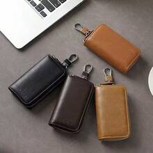2026 Vintage New Waist-Hanging Key Pouch, Large Capacity Multi-Function Car Zipper Key Case, Universal Portable Accessory - Multicolor - View 2