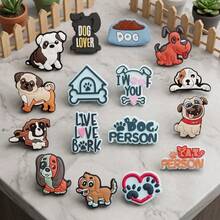 16-Piece Cute Pet-Themed PVC Shoe Charm Set – Decorative Accessories For Clogs, Beach Shoes, And Slides – Ideal For Casual Outfits And Party Favors - Multicolor - View 1