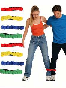 16 buah/12 buah/8 buah/6 buah/4 buah Tali Elastis Perekat Velcro, Ideal untuk Permainan Tim, Sempurna untuk Aktivitas "Lomba Lari Tiga Kaki", Cocok untuk Acara Kelompok, Latihan Membangun Tim, Pertemuan Keluarga, Olahraga Luar Ruangan, dan Pesta di Halaman Belakang - Satu ukuran cocok untuk semua. - View 1