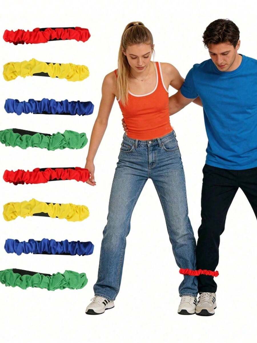 16 buah/12 buah/8 buah/6 buah/4 buah Tali Elastis Perekat Velcro, Ideal untuk Permainan Tim, Sempurna untuk Aktivitas "Lomba Lari Tiga Kaki", Cocok untuk Acara Kelompok, Latihan Membangun Tim, Pertemuan Keluarga, Olahraga Luar Ruangan, dan Pesta di Halaman Belakang - Satu ukuran cocok untuk semua. - View 1
