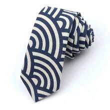 ZONFAZ 1pc Men's Fashion Linen Tie, 6cm Narrow Width, Cartoon Animal Pattern Design, Wedding Party Outfit Accessory,Accessories,Graduation Gift - Multicolor - View 24