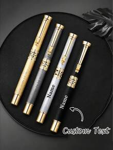 Pulpen Ballpoint Ujung Bulat Sentuhan Mewah Kustom dengan Kotak Pulpen Hitam - Alat Tulis yang Dipersonalisasi, Cocok untuk Nama dan Situs Web Perusahaan, Hadiah Sempurna untuk Pria, Ulang Tahun Pernikahan, Ulang Tahun, Musim Wisuda, Multifungsi, Hadiah Natal - MultiWarna - View 10