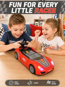 Children's Racing Game - Interactive Driving Simulator, Steering Wheel Toy With Rotating Column, Car, Christmas, Toy, Sensory Toy, Kids Toy, Montessori Toy - Multicolor - View 6