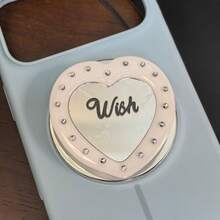 Cute Bear Round Phone Stand, Soft Airbag Holder With Heart Mirror, Multi Color - Multicolor - View 12