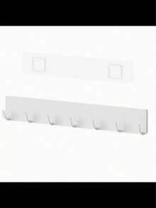 1 cái kệ treo lưu trữ đa năng bằng nhựa màu trắng phong cách tối giản cho nhà bếp gia đình - Xem 8