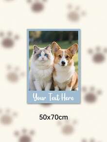 Custom Photo Text Throw Blanket, Personalized Picture Collage Fleece Blanket, Customized Pet Memory Photo Blanket For Sofa Bed Home Decor Gift - Multicolor - View 9