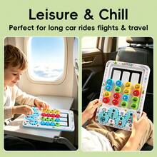 Kids Traffic Logic Slide Puzzle Toy, 96 Challenges 4Color Matching Brain Game, Portable Travel Educational Logical Thinking Training Board Game For 3+ - Multicolor - View 9