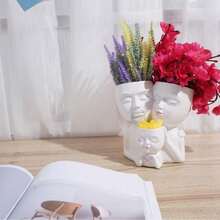 European Style Garden Succulent Planter Desktop Creative Family Of Three Flower Pot - A - View 3