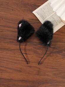 1pc/4pcs Plush Cat Ear Headband, Anime Cosplay Party Costume Headpiece, Cute Girl Photo Prop Hair Accessory - Multicolor - View 6