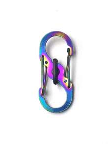 Carabiner Keychain Clip,Double-Sided Opening With No Lag,Keychain Hook,Hiking Keychain Accessory,Mini Carabiner,Backpack Charm.Gifts - Multicolor - View 15