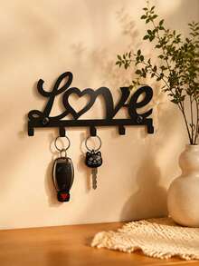 1pc HOME Home Decor Metal Key Hook - Key Storage Wall Hook, Wall-Mounted Key Rack Suitable For Room Decor, Living Room Decor, Home Decor And Accessories, Bathroom Storage, Party Home Decor, Closet Organizer - View 5