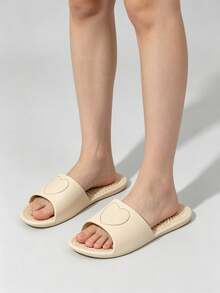 Unisex Foldable Slippers, Lightweight Portable EVA Flat Sandals, Non-Slip Comfortable Summer Beach Shoes, Fashion Casual Outdoor Travel Style - Khaki - View 6