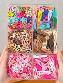 20pcs Girls Star & Water Drop Snap Hair Clips, Children Hair Accessories - Multicolor - View 2