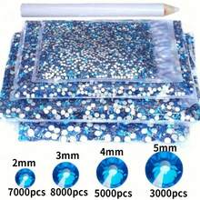 23,000pcs Large Capacity Transparent Resin Rhinestones, Multiple Colors Available (2/3/4/5mm), Flat Back Round AB Color Crystals, Shiny Gemstones, Suitable For Jewelry Making, Handmade DIY Projects, Decoration, Rainbow Gems, Phone Cases, Shoes, Bags Decoration - Multicolor - View 15