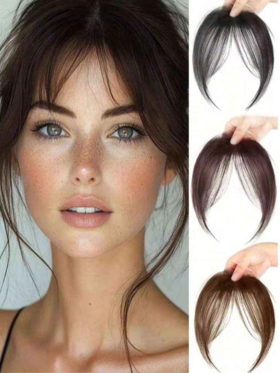 Fake Bangs Hair Piece Top Hair Supplement Women Volumizing Eight-Character Bangs Lightweight Invisible Hair Extension Patch - A - View 1