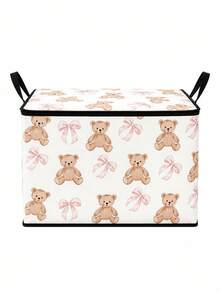 Covered Storage Box, Foldable Storage Box, Storage Box, Book Organizer, Office Organizer, Under Bed Storage, Suitable For Work, School, Dormitory Storage, Back To School Season, Dormitory Essentials, Christmas Gifts, Holiday Souvenirs, - Multicolor - View 11