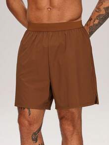 MASKERT Men's Sports Shorts, Fitness Strength Training, Outdoor Hiking Climbing, Daily Morning Evening Running, Cycling Workout Bottoms - Brown - View 6