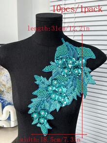 20片/包，新款3D电脑刺绣水晶水钻贴片，适用于服装装饰、修补、DIY婚纱配饰、缝纫刺绣工艺 - A - 查看 76