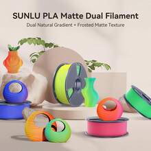 SUNLU 6KG خيوط طابعة ثلاثية الأبعاد PLA اللون مطفية، 1.75 مم، تشطيب مطفي، ملمس متجمد، لمعان منخفض، سهلة الطباعة، 6 لفات 1KG - مشاهدة 5
