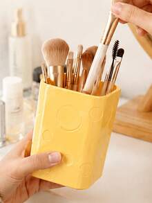 1/2pcs Cosmetic Storage Cylinder, Minimalist Vanity Organizer, Makeup Brush Eyeshadow Eyebrow Pencil Holder, Multi-Purpose Home Decor - View 7