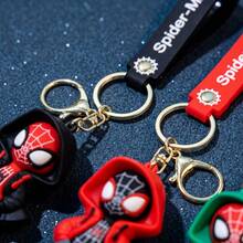 Disney 1pc Spider-Man Soft Rubber Keychain, Suitable For Backpack And Bag Decoration, Perfect Anime Accessory, Must-Have For Marvel Fans, Perfect Party Gift, Fan Holiday Gift - Multicolor - View 4