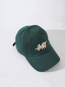 1pc Women's Colorful Embroidered Baseball Cap With 'Heart' Letter, Fashionable Design, Spring And Summer Sunshade Cap - A - View 14
