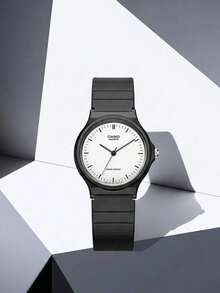 CASIO MQ-24-7E Unisex Quartz Watch, Black Resin Strap Round White Dial Minimalist Waterproof Analog Wristwatch - Black - View 5