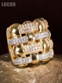 1pc Fashion Cubic Zirconia Ring For Women, Wedding Engagement Party Jewelry, Valentine's Day Gift - 1# - View 5