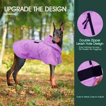 1pc Dog Raincoat With Transparent Brim, Double-Layer Waterproof, Lightweight With Reflective Strip, Adjustable Belly, For Outdoor Hiking, Suitable For Large, Medium And Small Dogs - Pink - View 4