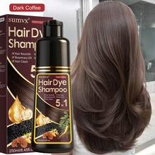 This 5-In-1 Ginseng & Reishi Mushroom Hair Dye Shampoo Uses A Plant-Based Formula, Gentle And Non-Irritating, Nourishes Hair, Makes Hair Shiny And Smooth, And Long-Lasting Color After Dyeing. Suitable For All Hair Types. - Multicolor - View 12