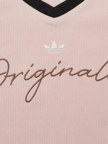 Adidas Originals Women's P TEE LS Long Sleeve Knit Collarless T-Shirt TLK6119 - Baby Pink - View 3