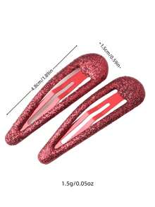 10/20pcs Kids Sequin BB Hair Clips, Colorful Cute Hair Clips, Bangs Clips, Side Clips, Children Hair Accessories Gift - Multicolor - View 9