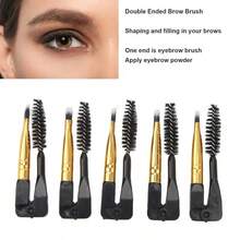 4pcs Foldable Dual-Ended Eyebrow Brushes, Portable Angled Eyebrow Brush & Comb, Compact Makeup Tool For Eyebrow Shaping, Filling, Grooming, Travel And Daily Use - Multicolor - View 13