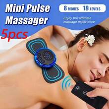 AXH. Electric Neck Massager Mini Cervical Back Patch Stimulator Massage Pad Portable Gel Pad Sticker Ultra-Thin - Black - View 11