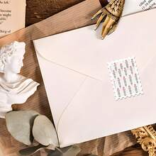 A36PCS Vintage Floral Pattern Stickers, Seamless Wildflower Layouts With Multi-Color Blooms, Leaf Vines And Tiny Berry Clusters On Varied Solid Backdrops. Soft Muted Pastel Tone, Fresh Botanical Ephemera For Journals, Planners And Laptops - Stamp - View 3
