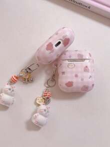Girly Pink Plaid Cat & Dog Pods 4 Protective Case, Compatible With Apple Pro Earbuds Pod 3, 2nd Gen Wireless Bluetooth, 3rd Gen, 2nd Gen Pod Pro, 4th Gen, 5th Gen - Baby Pink - View 9