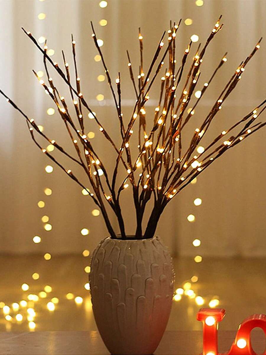 1PC 20 LED String Lights 54CM High Two-Section Constant Light Battery Box LED Tree Branch Light Home Decor Lighting Bedroom Decor LED Light Living Room Decorative Light String Light Camping Decorative Light Date Decorative Light Fairy Light Party Decor LED String Lights Holiday Decorative Tree Branch LED Lights Room Decorative Lighting Office Decorative Lighting Wedding Decorative Lights Home Decor Lighting - Yellow - View 1