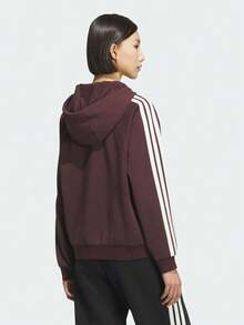 Adidas Women's MS HOODY Knit Sweatshirt Sweatshirt KC0033 - Red - View 3