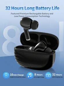 Portable True Wireless TWS Earbuds, High‑Quality Stereo Sound, Built‑In Mic For Clear Voice Calls, Long‑Lasting Battery, Compatible With Android & IOS Devices - White - View 4