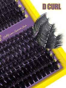 Queenice 80D & 100D Thick Fluffy Individual Lash Clusters, Mixed 9‑16mm D Curl Segmented False Eyelashes, DIY Home Eyelash Extensions, Lightweight Reusable Synthetic Volume Lashes, Single Tray Pack, Dramatic Eye Look For Dating, Party, Wedding & Daily Makeup - D - View 5